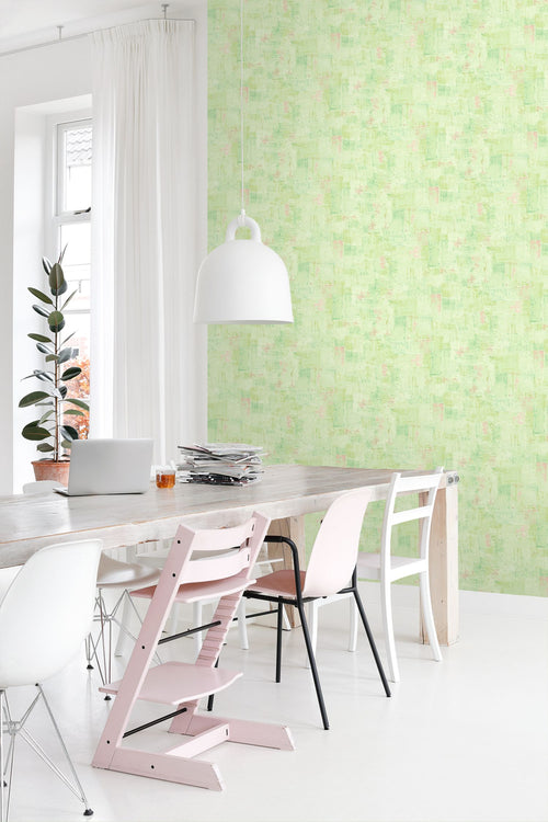 ESTAhome behang schilderachtige structuur groen - 50 x 900 cm - 131844