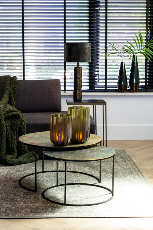 Light & Living salontafel RENGO - Ø76x41cm - brons - Set van 2 - vtwonen shop