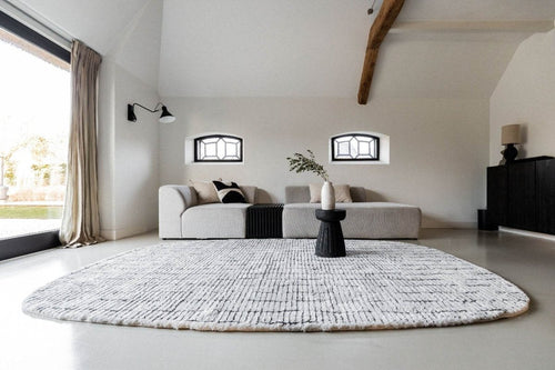 Interieur05 Vloerkleed Rectangle Edge Creme wit/Zwart - 160 x 230 cm - vtwonen shop