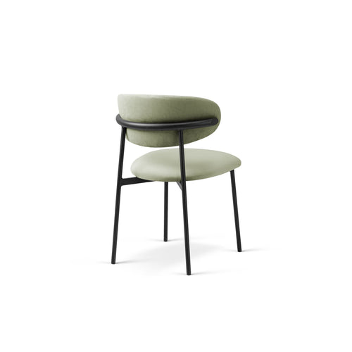 Set van 2 fluwelen stoelen Nina flueel groente - 52x55x78cm