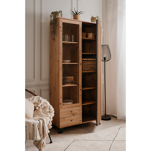 Calicosy - LUBLIN Servieskast - Licht hout - 40x92x198 cm