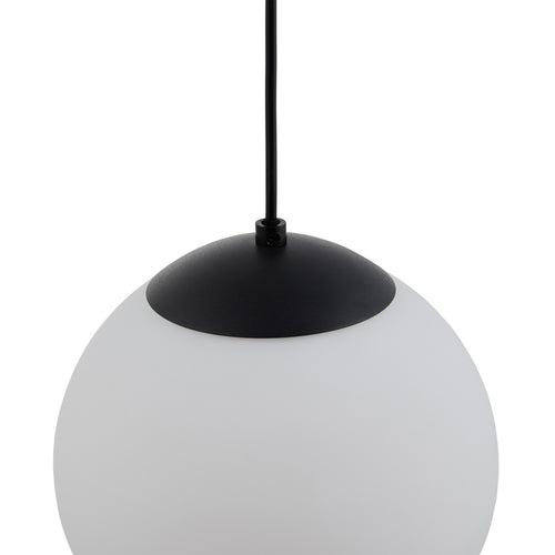 Lighto | Hanglamp cafe zwart met opaal glas 20 cm Ø | Evie - vtwonen shop