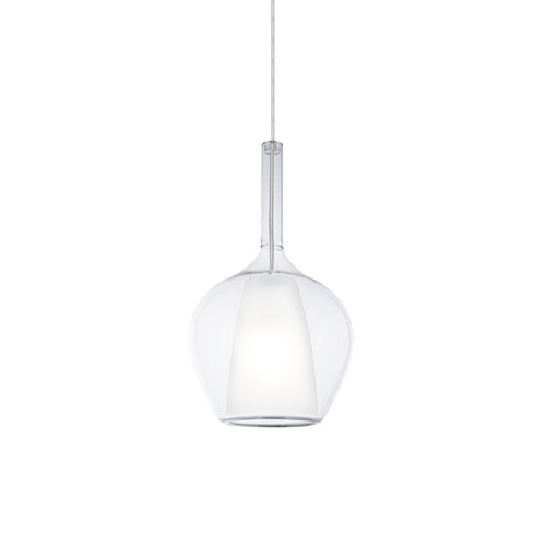 Ideal Lux KALIQUE 18 cm koepelvormige hanglamp, transparant, 1x E27 fitting
