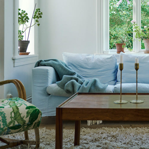 Klippan 100% wollen deken - Sorbet-blauw- 130x200cm - vtwonen shop