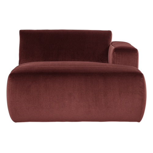 WOOOD chaise longue bank rechts Mojo Base - Velvet - K.bruin - 74x112x162