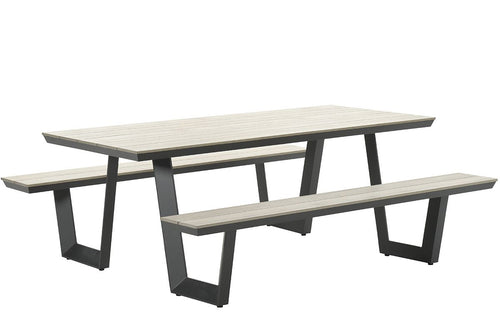 Bell picknick set - 200x178 cm - carbon black - light teak vironwood - vtwonen shop