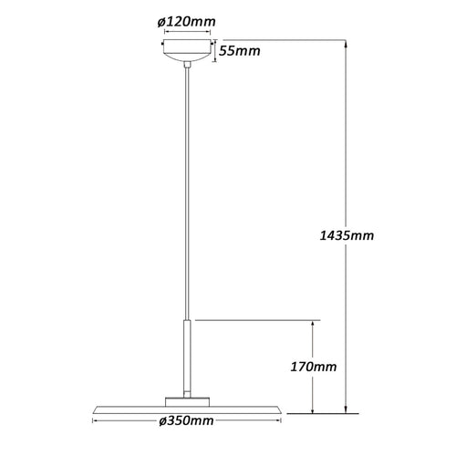Artdelight hanglamp Osorno - 1 lichts - 35  x 143   cm - brons