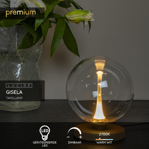 Lucide tafellamp GISELA - Geïntegreerde LED - Transparant - vtwonen shop