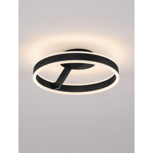 Nova Luce BIANCO Geïntegreerde LED-plafondlamp, halfverzonken, zandkleurig zwart, Triac dimbaar, 28W, 1916lm, 2700-3000-4000K kleurtemperatuur.