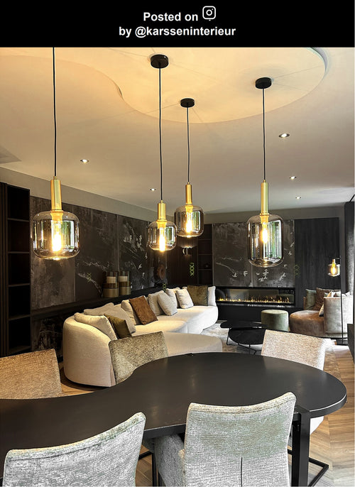 Lucide hanglamp JOANET - 1xE27 - Fumé - vtwonen shop