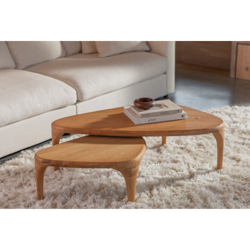 Zuiver Isla Salontafel Organische vorm Hout Naturel Set van 2 - vtwonen shop