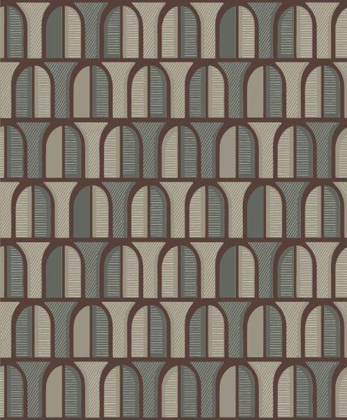 Borastapeter behang geometrische vormen bruin - 53 cm x 10.05 m - 660873 - vtwonen shop