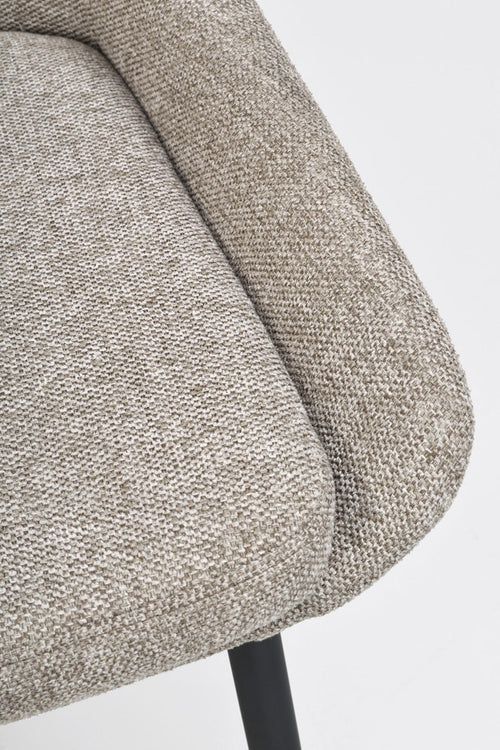 Rowico Home Sierra Eetkamerstoel Donker Beige - Zwarte Poten