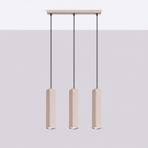 Sollux Lighting Hanglamp RAYO 3L taupe - 45x6x98cm