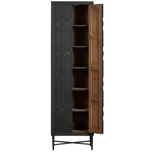 BePureHome hoge kast Bequest - Hout - Zwart - 210x60x40 - vtwonen shop