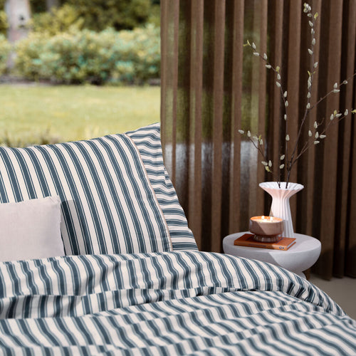 Walra - Dekbedovertrek Refined Lines - 140x220 cm - Blauw