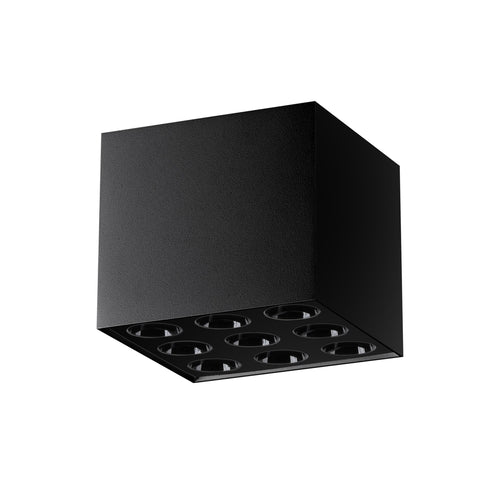 Sollux Lighting Plafondlamp OZZY zwart LED - 9,5x9,5x8,3cm
