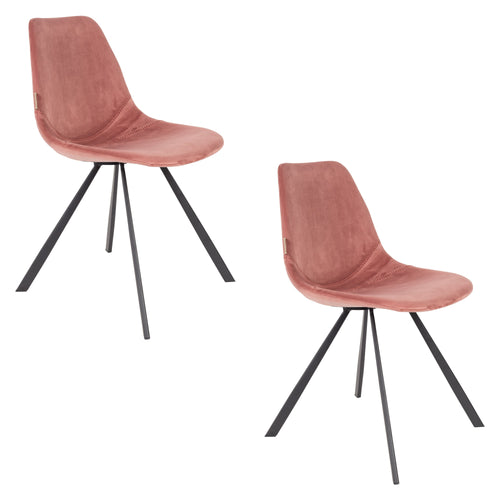 Dutchbone Franky Eetkamerstoelen Roze - Set van 2 - vtwonen shop