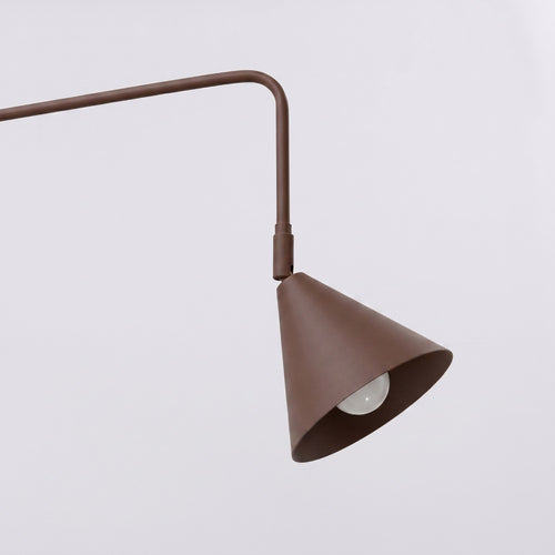 Sollux Lighting Wandlamp NOX 1 bruin met schakelaar - 14x61x30cm