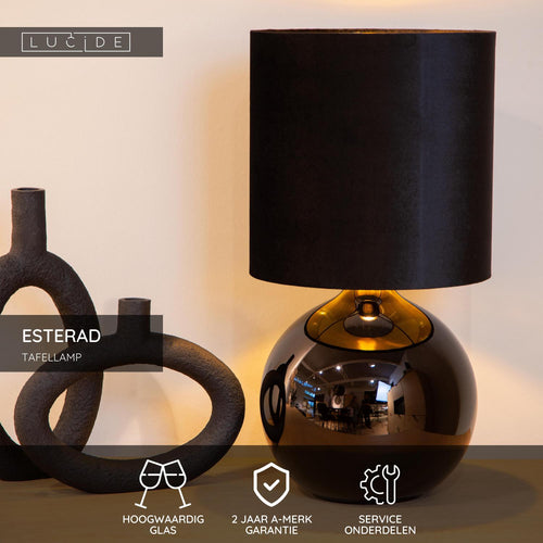 Lucide tafellamp ESTERAD - 1xE14 - Zwart