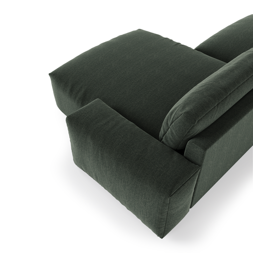 Sia Home - Rechte hoekbanken BLISS - Zacht aanvoelende geweven stof - Kaki groen - 310cm - vtwonen shop