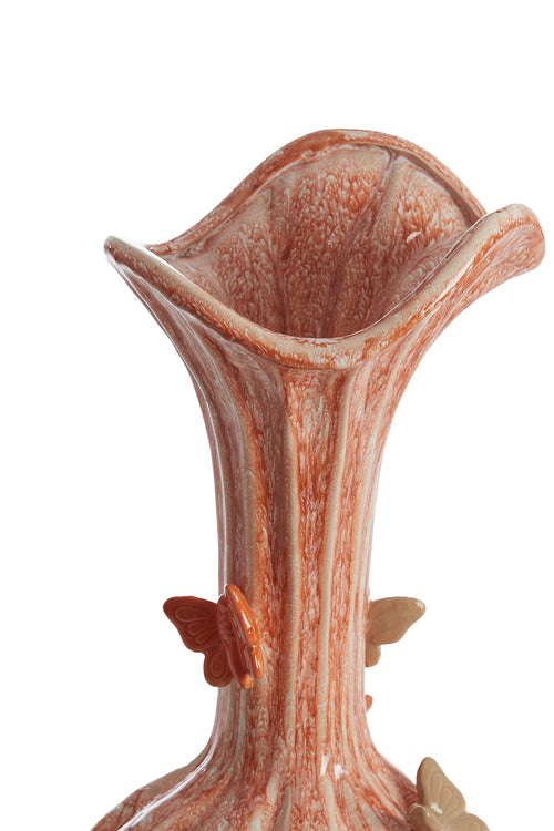 Light & Living vaas BUTTERFLY - Ø23x44cm - oranje - vtwonen shop