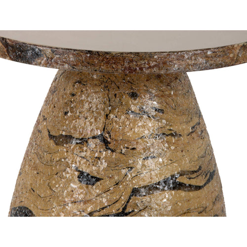Leitmotiv bijzettafel Mosaic Marble - bruin - 42x42x29cm