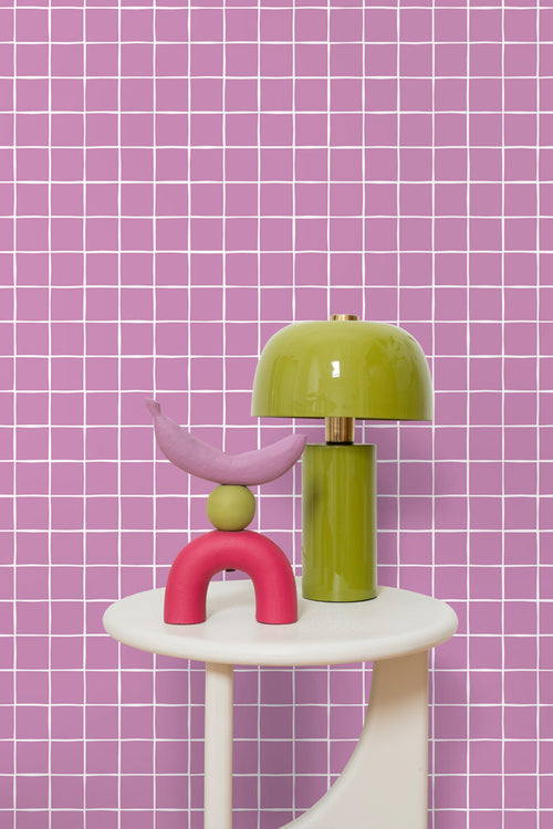 ESTAhome behang geblokt motief paars - 50 x 900 cm - 131269 - vtwonen shop