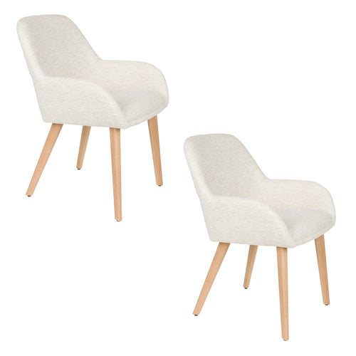 Housecraft Living Loua Eetkamerstoelen Off-White - Set van 2 - vtwonen shop