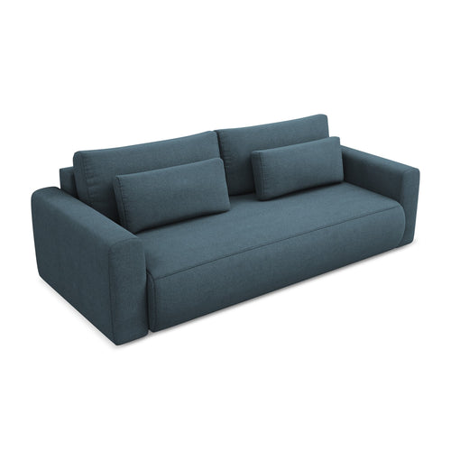 LaMiaSofa 3-zits slaapbank Perugia - textuurstof - jeans - 238x105x82