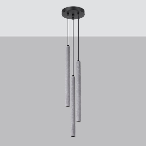 Sollux Lighting Hanglamp PASTELO 3P beton - 19,5x19,5x115cm