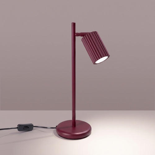 Sollux Lighting Tafellamp KARBON bordeaux - 14,5x19,5x43cm