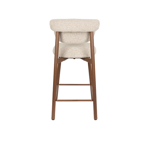 Housecraft Living Lee Barkrukken rugleuning 65 cm Beige - Set van 2