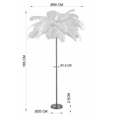 Kare Design Vloerlamp veren 165cm rood - vtwonen shop