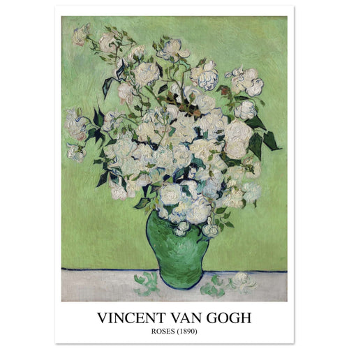 Artfulprints  Vincent van Gogh - Roses   poster A4 21x29.7 cm