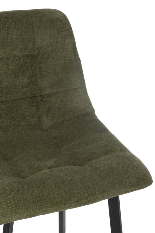 J-Line barstoel Kent - metaal/polyester - groen