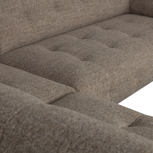 WOOOD hoekbank links Lloyd - Polyester - Donkerbruin - 77x267x205/91