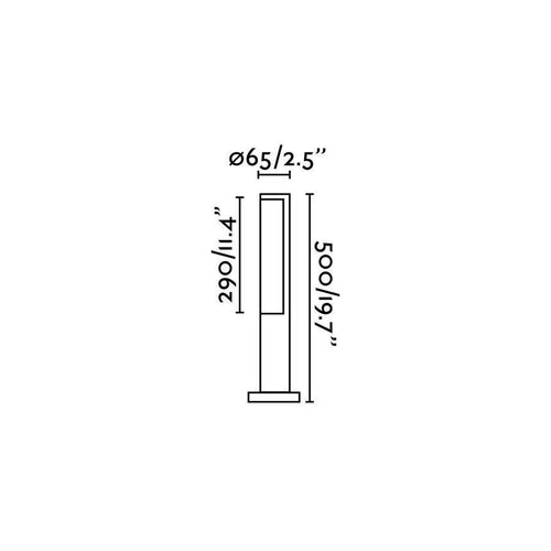 Faro Beret-1 - LED Outdoor Tuinpaal Kort Donkergrijs IP54