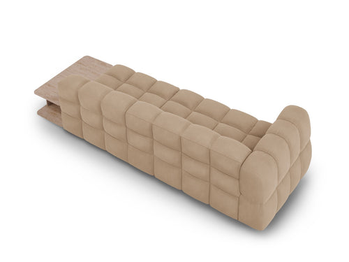 Cosmopolitan Design Rechte modulaire bank Sky 4-zits, flueel, zand - 102x297x70cm