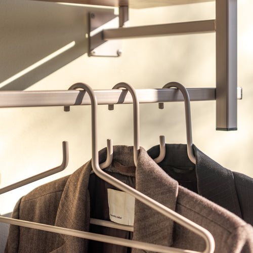 Spinder Design kapstok Simplon - Silky Taupe - Roede - Hoedenplank