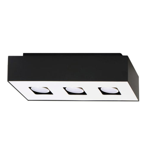 Sollux Lighting Plafondlamp MONO 3 zwart - 34x14x11cm