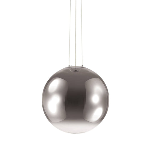 Ideal Lux Mapa - 1 Light Globe Ceiling Hanglamp met Chrome Shade