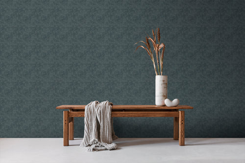 Sanders & Sanders behang linnenstructuur donkerblauw - 53 cm x 10 m - 640266 - vtwonen shop