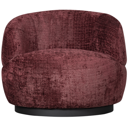 BePureHome draaibare fauteuil Woolly- Polyester - Aubergine - 71x84x88 - vtwonen shop