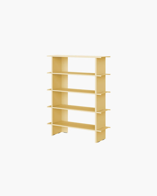 noo.ma Hes Boekenkast 5-planken - Butter Yellow, 120 x 37 x 156 cm