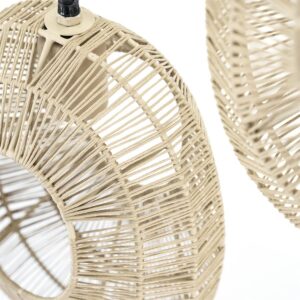 FurniLux Pendant lamp ovo cluster rectangular - natural - 13x66x132 cm - vtwonen shop