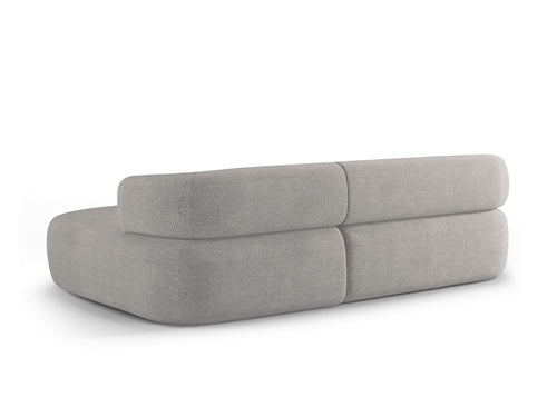 Micadoni rechter hoekbank Jenny 5-zits, boucle lichtgrijs - 145x225x73cm