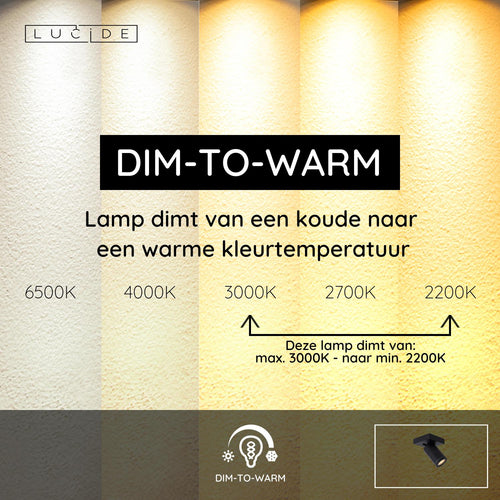 Lucide plafondspot badkamer TAYLOR - 1xGU10 - Zwart - vtwonen shop