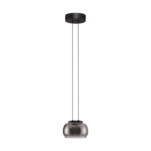 Nova Luce BIOS Slanke hanglamp voor aan het plafond, rookgrijs, matzwart, Triac dimbare LED 9W 628lm 3000K