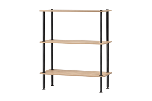 noo.ma Teidi open boekenkast 3-laags in eikenlook, modulair, 80x35x90,5 cm